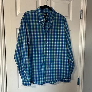 Lands' End Men's Vibrant Plaid Button-Down Shirt